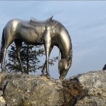 Sculptural composition "White Horse" in Krasnoyarsk